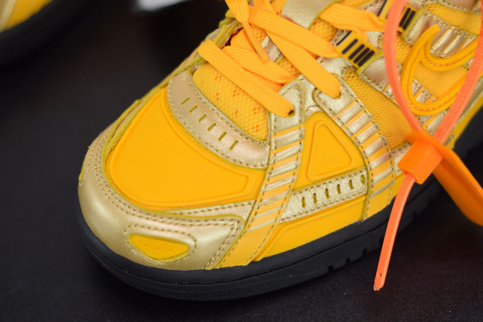 ofw nike air rubber dunk “university gold” cu6015-700