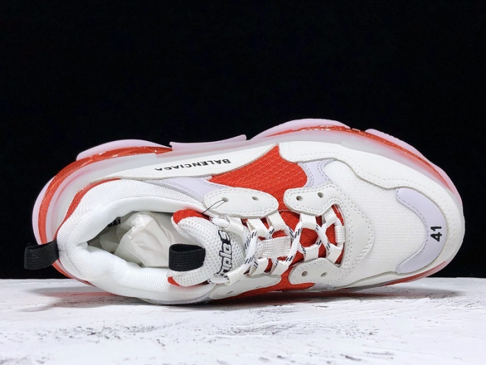 blcg sneaker triple.s.gomma white-red-grey