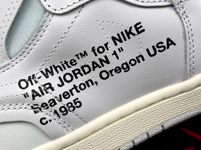 air jordan 1 retro high ofw white  aq0818-100