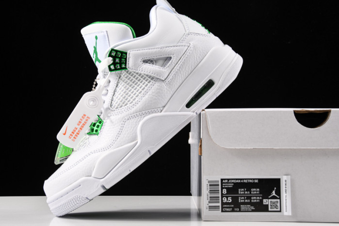 air jordan 4 retro metallic green  ct8527-113