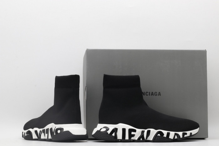blcg speed sneaker black-white 605972 w05ge 1015