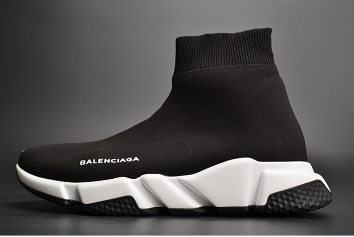 Ba*len*cia*ga stretch mesh high top sneaker black white 454485 w05g0