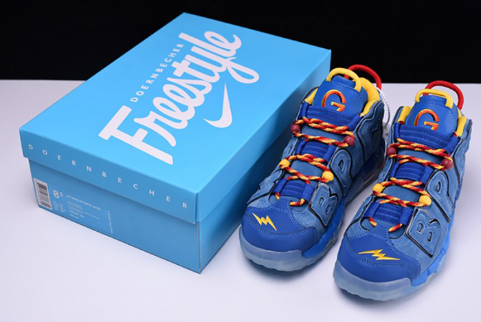 nike air more uptempo doernbecher blue jay mens ah6949-446